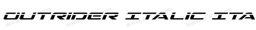 Outrider Italic Ital字体转换